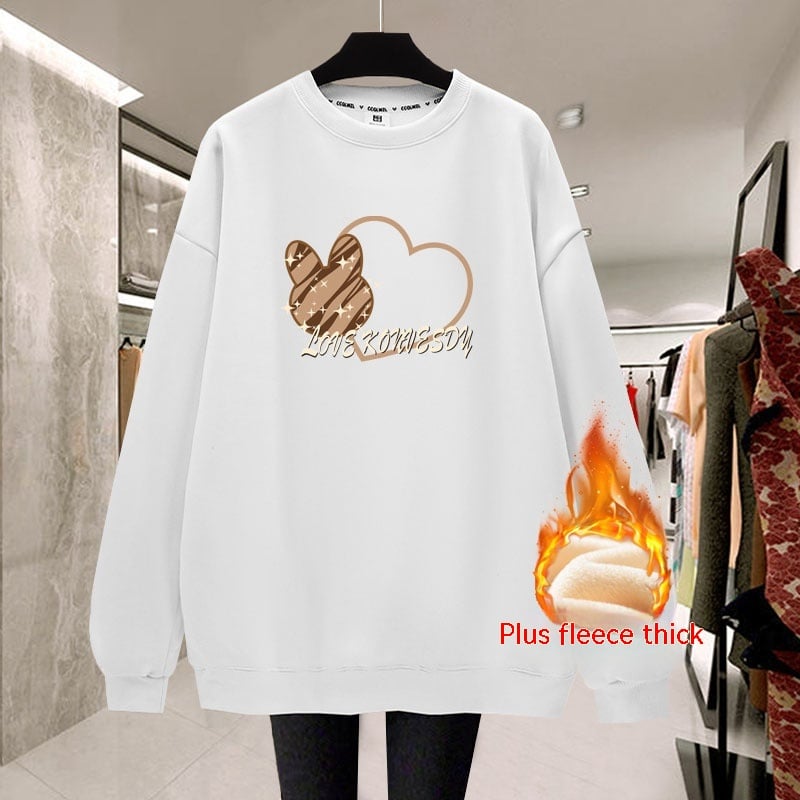 Thickened Plush Pullover for Students in Lazy Style