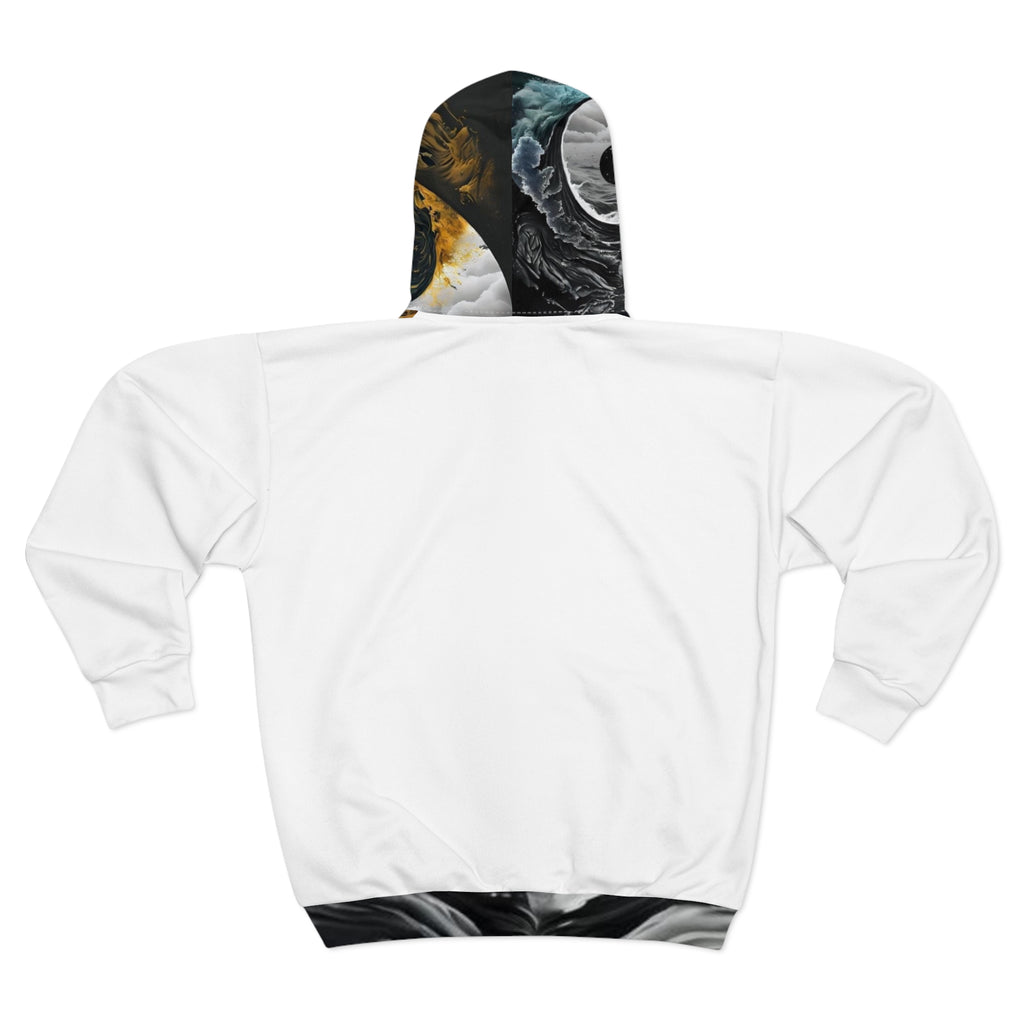Galaxy Wave Zip Hoodie — Cosmic Ocean Zip-Up Hoodie