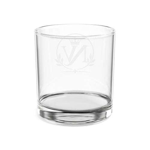 Engraved Whiskey Glass 10.5oz — Personalized Monogram Crown Rocks Glass