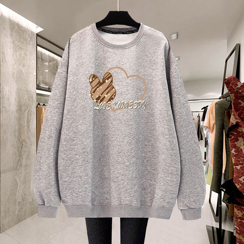 Thickened Plush Pullover for Students in Lazy Style