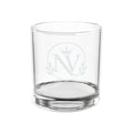 Engraved Whiskey Glass 10.5oz — Personalized Monogram Crown Rocks Glass