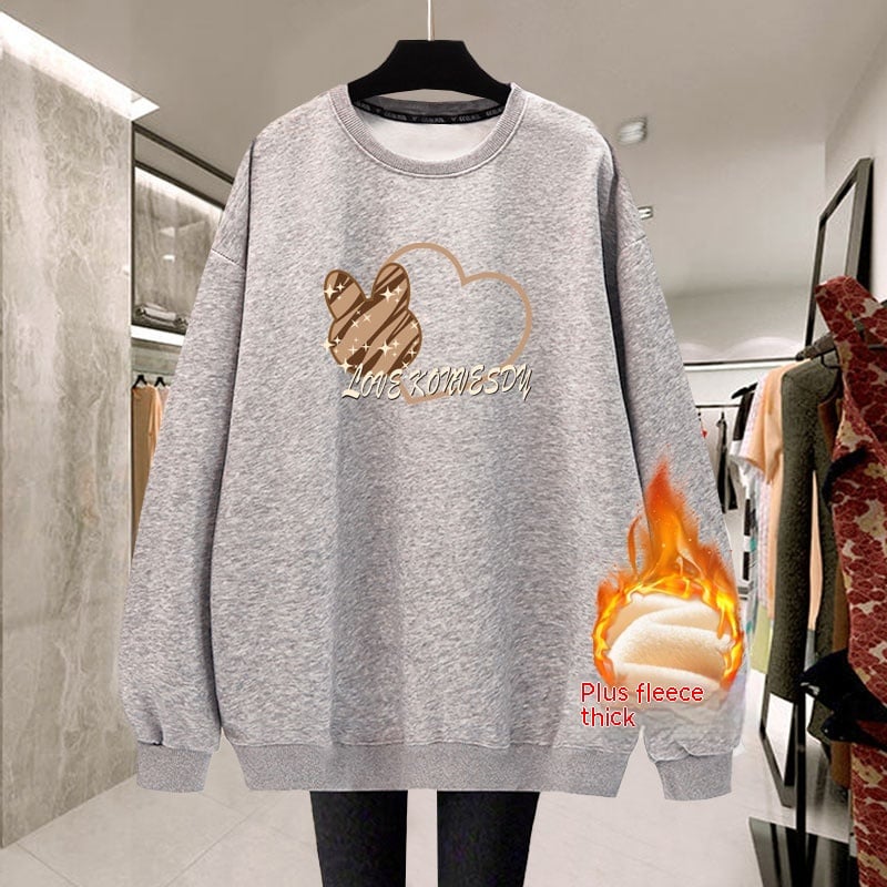 Thickened Plush Pullover for Students in Lazy Style