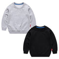AdaliaFaye Unisex Kids Solid Cotton Thin Pullover Casual Sweatshirt Toddler Baby Crewneck Long Sleeve T-shirts Tops