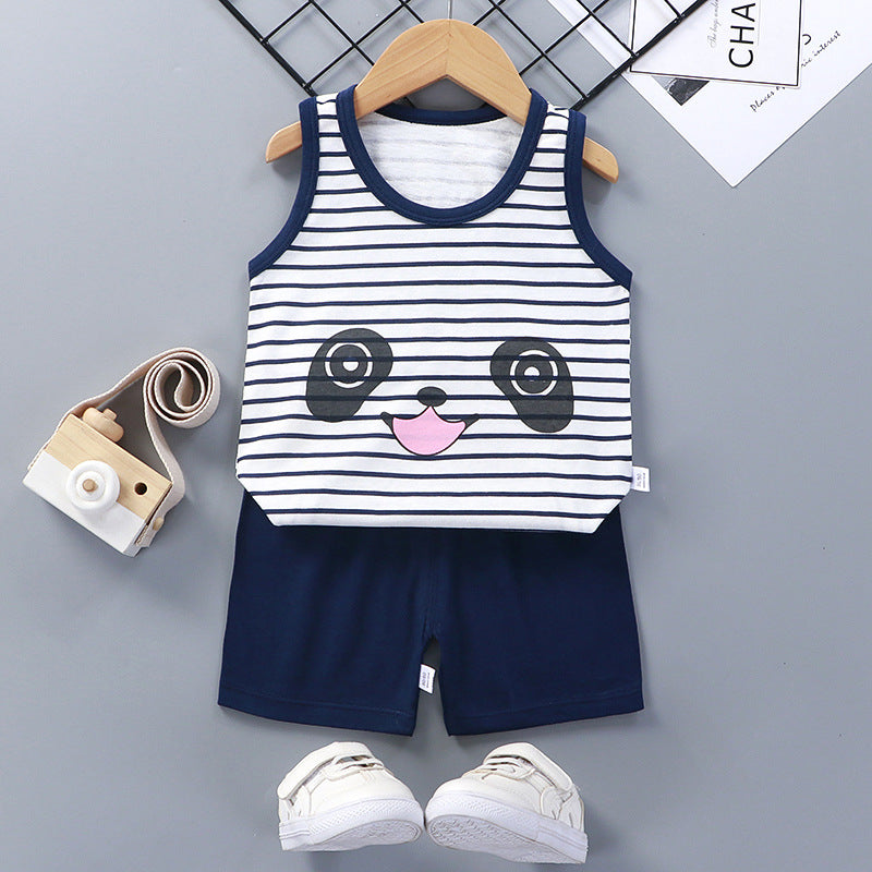 Cotton Summer Vest and Shorts Set for Kids