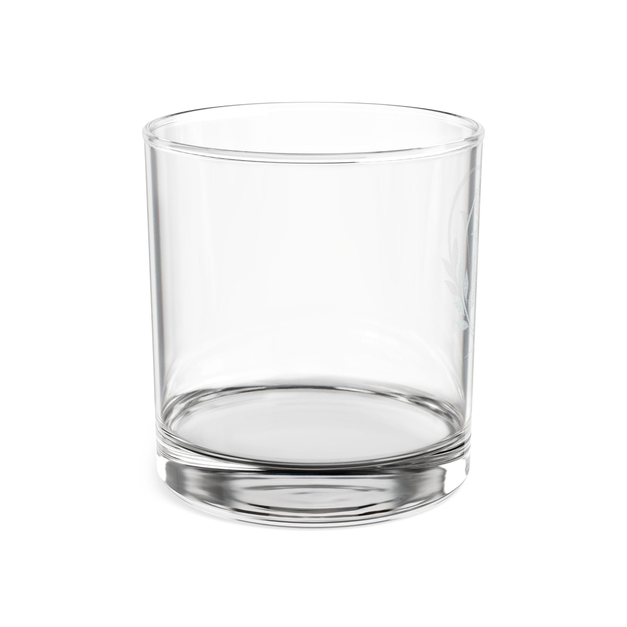 Engraved Whiskey Glass 10.5oz — Personalized Monogram Crown Rocks Glass
