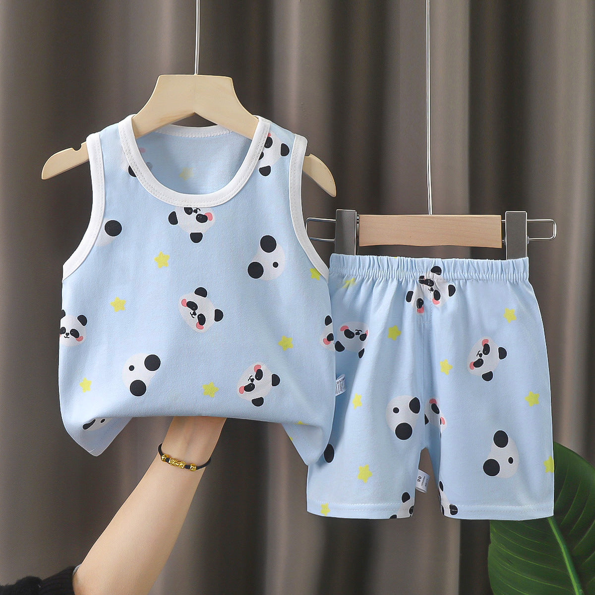 Cotton Summer Vest and Shorts Set for Kids