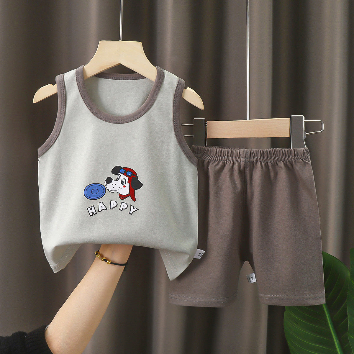 Cotton Summer Vest and Shorts Set for Kids