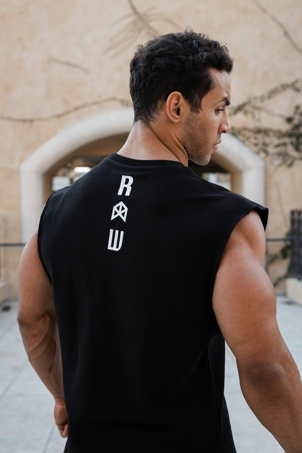 Men's Sleeveless Heavy Cotton Fitness Vest for Summer