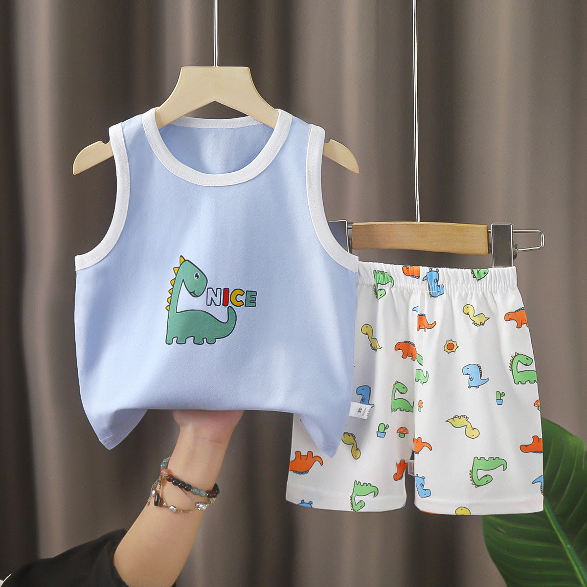 Cotton Summer Vest and Shorts Set for Kids
