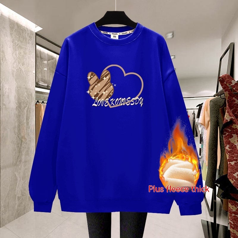 Thickened Plush Pullover for Students in Lazy Style