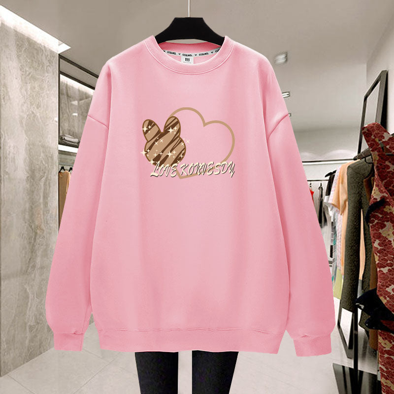 Thickened Plush Pullover for Students in Lazy Style