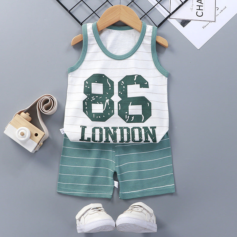 Cotton Summer Vest and Shorts Set for Kids