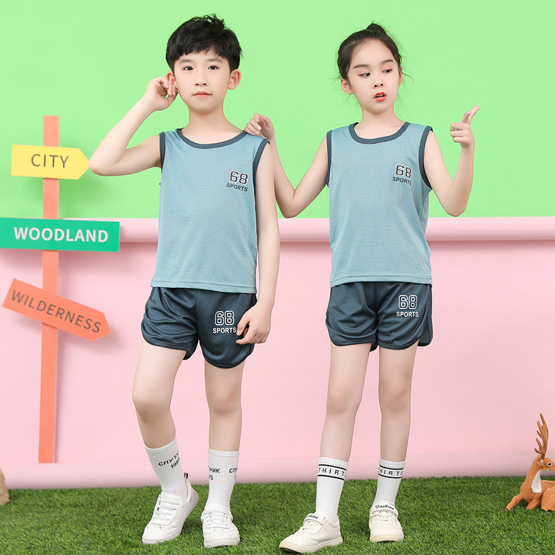 Children's Summer Sleeveless Vest and Shorts Set