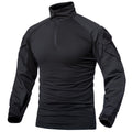 CARWORNIC Mens Tactical Combat Shirt Long Sleeve Camo Airsoft Army Military T Shirt