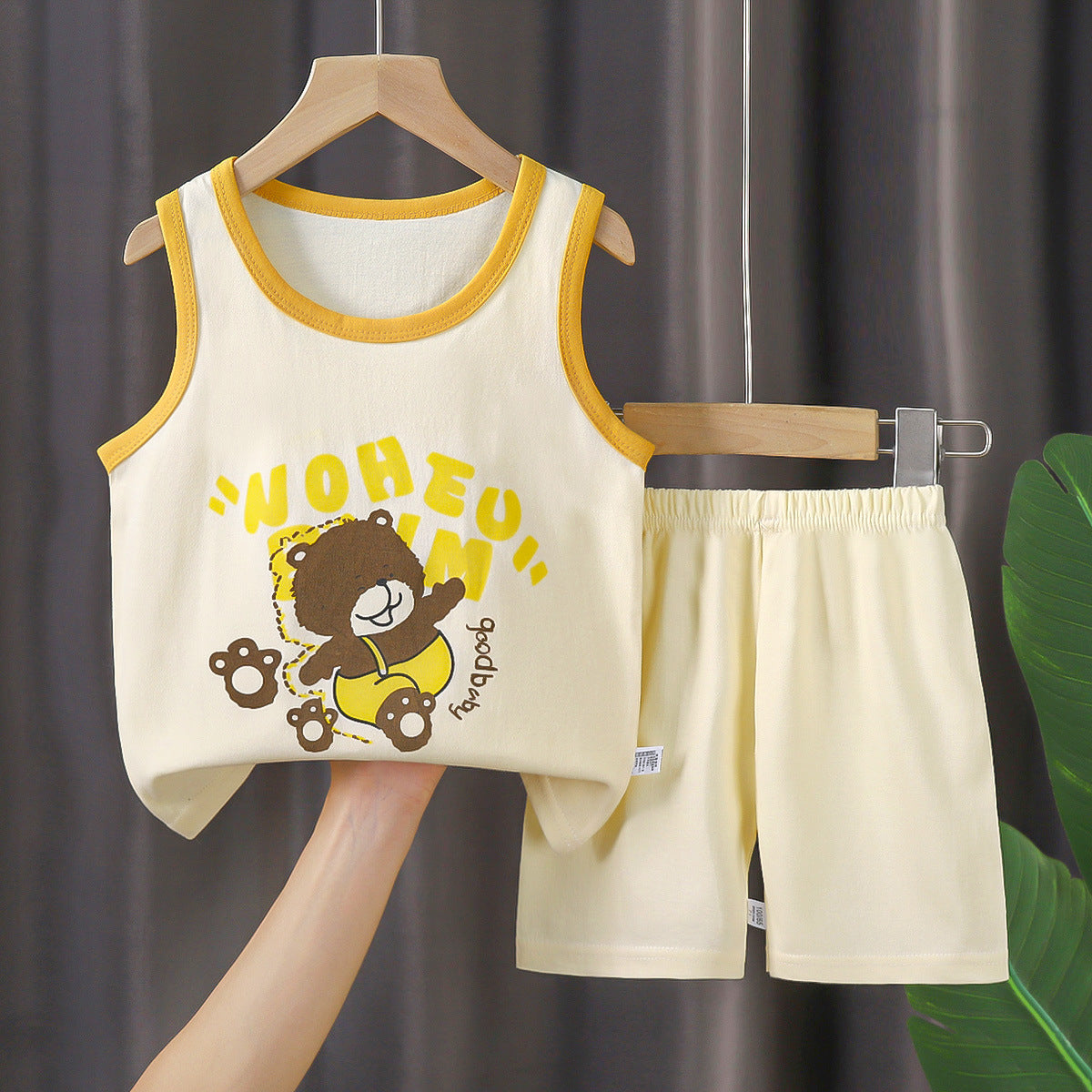 Cotton Summer Vest and Shorts Set for Kids