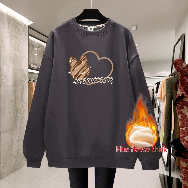 Thickened Plush Pullover for Students in Lazy Style