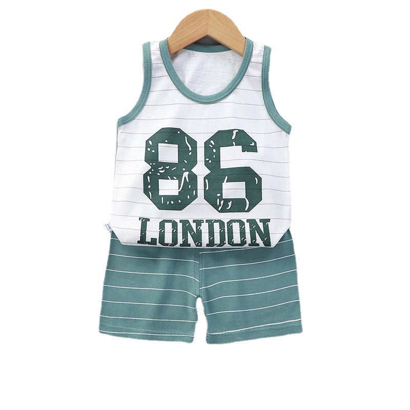 Cotton Summer Vest and Shorts Set for Kids